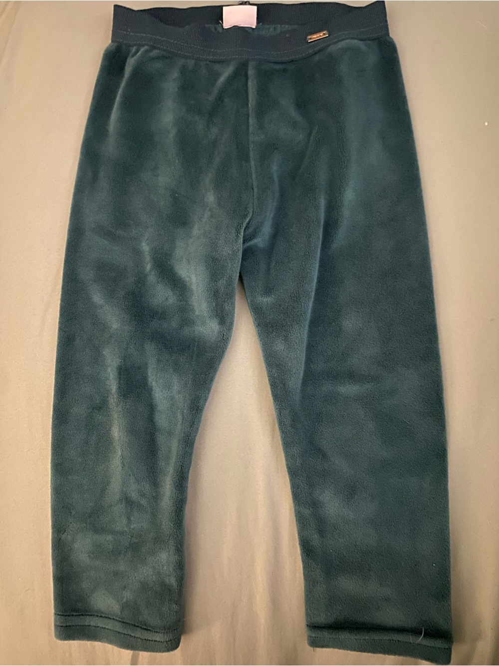 Mayoral Kids Plush Leggings in Deep Green